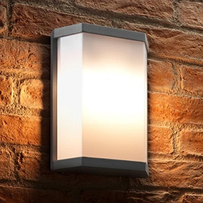 Image of Auraglow Ultra Modern 10w LED Twin Lamp Garden Outdoor Wall Light Warm White