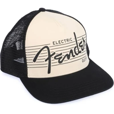 Image of Fender Electric Guitar Hat, BlK/Cream