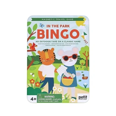 Image of Petit Collage: Magnetic Bingo In the Park Outdoor Set, Find Items at Includes Travel Tin for On go Play Great Kids 4+