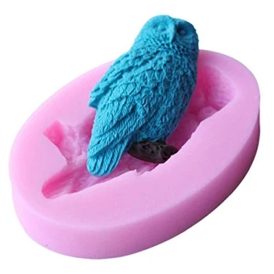 Image of Owl Shape Silicone Mold Soap Fondant Chocolate Moulds Candy Cake Molds Embossed Baking Wedding Decoration Tools