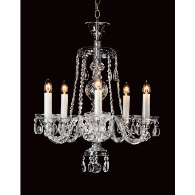 Image of 5 Light Georgian Style Preciosa Crystal Multi Arm Chandelier