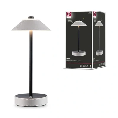 Image of Paulmann Pellini Portable Table Lamp Beige/Matte Black