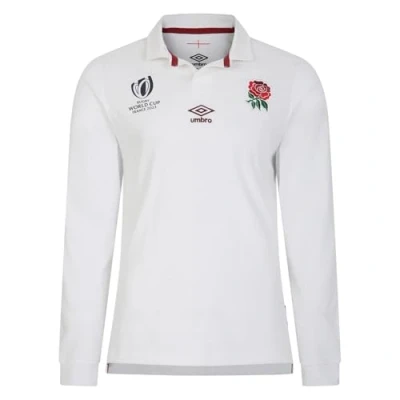Image of Umbro Kids England RWC2023 Home Long Sleeve Shirt White 13 Years