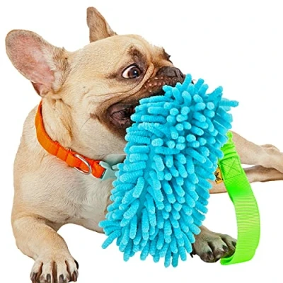 Image of DINGO Bungee Dog Toy Mop Chaser Bite for Fun Agility Training Blue 15656