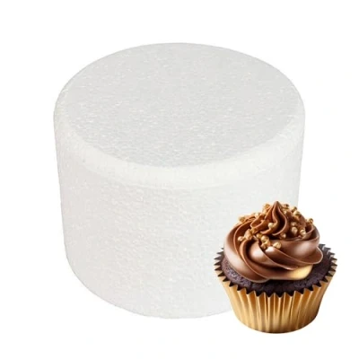 Image of Culpitt 6&quot; x 4&quot; Round Cake Dummy, Bevelled Edge Form, Practice Decorating or Use for Creating Long Lasting Displays, Smooth Polystyrene
