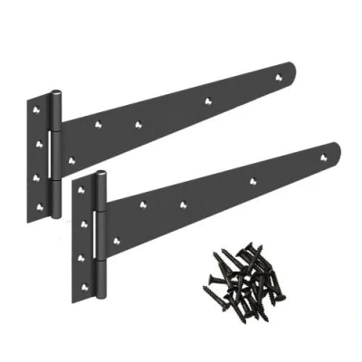 Image of Gatemate Strong Tee Hinge Epoxy Black 12 inch / 305mm