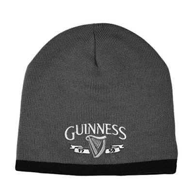 Image of Guinness Charcoal/Black Harp Knit One Size Hat