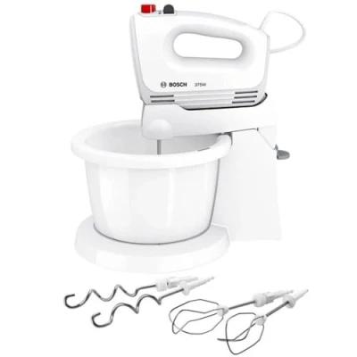 Image of Bosch Hand Mixer with Rotating Bowl and wtih a Power of 375 W MFQ2600W, White