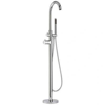 Image of Milano Mirage Modern Freestanding Thermostatic Bath Shower Mixer Tap Hand Handset Chrome