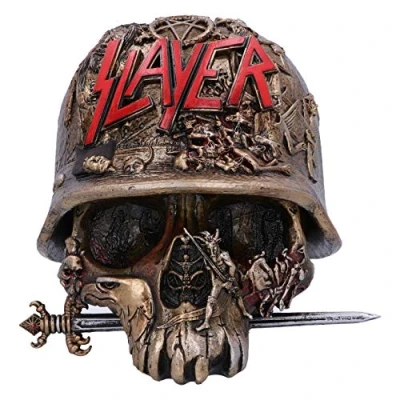 Image of Nemesis Now Slayer Helmet Skull Trinket Box 17.5cm, Resin, Bronze, Officially Licensed Merchandise, Box, Spacious Yet Stylish, Cast in the Finest Expertly Hand Painted