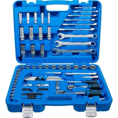 Image of BGS 2299 Socket Set Hexagon 6.3 mm (1/4&quot;) / 10 (3/8&quot;) Inch Sizes 92 pcs.
