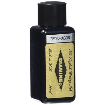 Image of Diamine 30ml Red Dragon fountain pen ink bottle