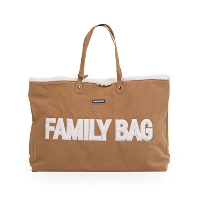 Image of CHILDHOME, Family Bag, Changing Travel/Weekend Large Capacity, Detachable Pouch Included, Suede