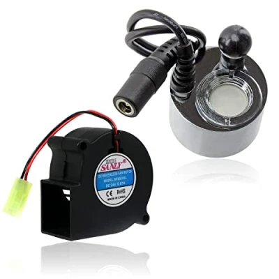 Image of Spares2go Electric Heater Fan Unit compatible with Dimplex DC 24v + Optimyst Glass Disk Transducer