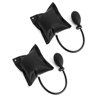 Image of QWORK® 2 Pcs Air Wedge Pump Wedge, Inflatable Lifting Cushion for Door Window Installation and Car Repair