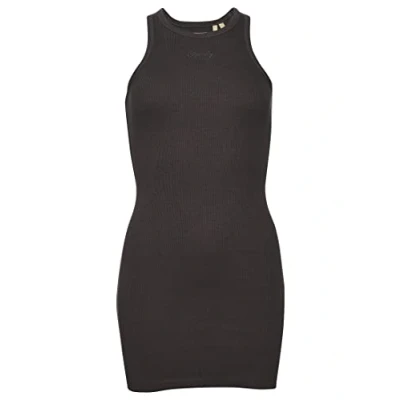Image of Superdry Women&#039;s Code Sl Essential Tank Dress, Dark Slate Grey, 10