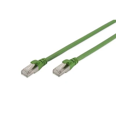 Image of DIGITUS CAT 6A S FTP patch cord, Cu, PUR AWG 26/7, 2.00 m, green, (similar to RAL 6018)