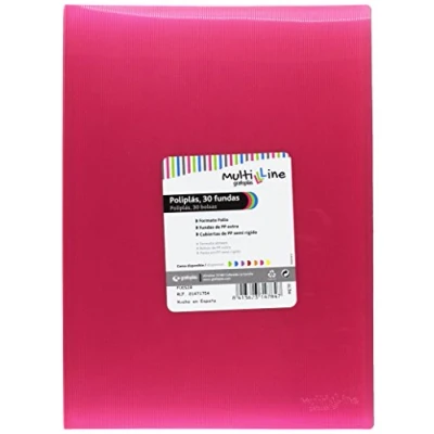 Image of grafoplas 1471754 Folder with 30 Sleeves, Foolscap, Tapas PP, Fuchsia