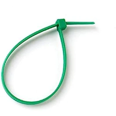 Image of Merriway BH05802 (100 Pcs) Cable Ties, 150 mm (6 Inch) x 3.6 mm, Green Nylon Pack of 100 Pieces