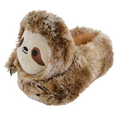 Image of Lora Dora Girls Boys Novelty 3D Plush Slippers Sloth 9/10 UK Child