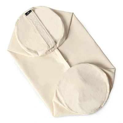 Image of Yoga Studio Spare EU Organic Cotton Bolster Covers With Handle And Zipper Cover Only (Ecru)
