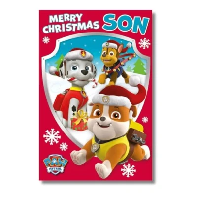 Image of Paw Patrol PTX02 Son Christmas Card, Multi