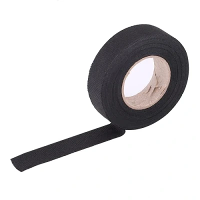 Image of Wiring Harness Tape, Automotive Loom Multipurpose Self Adhesive Insulation Tape Anti Squeak Rattle Felt Insulating for Car Motorcycle, Black (9mm*25mm)