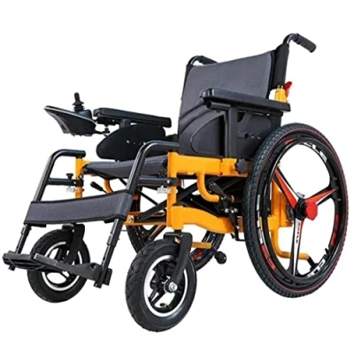 Image of EAEY Lightweight Dual Function Foldable Power Wheelchair (Li Ion Battery 24V 20Ah), Drive With Electric Or Use As Manual