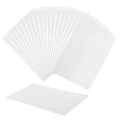Image of EXERZ A4 Exercise Book Cover 20pcs, Clear Water Resistant,Slip On Protective Jackets for Notebook, Sleeve, PP