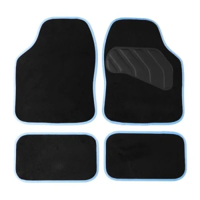 Image of Sakura SS5465 Car Carpet Mats, LightBlue, Pastel, Set of 4
