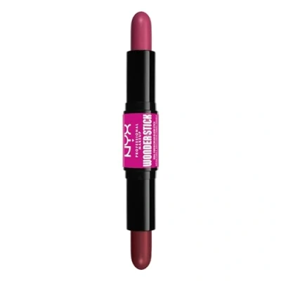 Image of NYX Professional Makeup Blush, With Hyaluronic Acid, Hydrates, Blendable Texture, Vegan, Wonder Stick, Deep Magenta + Ginger
