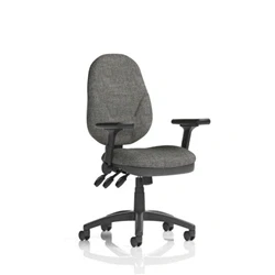 Image of Eclipse Plus XL Operator Chair Charcoal Adjustable Folding Arms