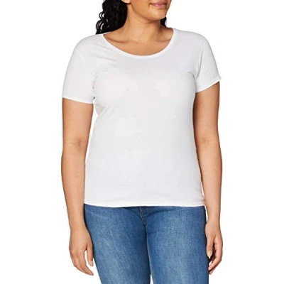 Image of Fruit of the Loom Women&#039;s Valueweight Short Sleeve T Shirt, White, 10 (Manufacturer Size:Small)