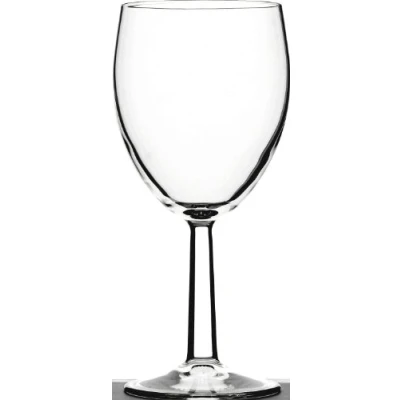 Image of Toughened Saxon Wine Glass 12 oz (34cl) Goblet Lined and Stamped at 125, 175 &amp; 250ml CE Pack Size: 1x12