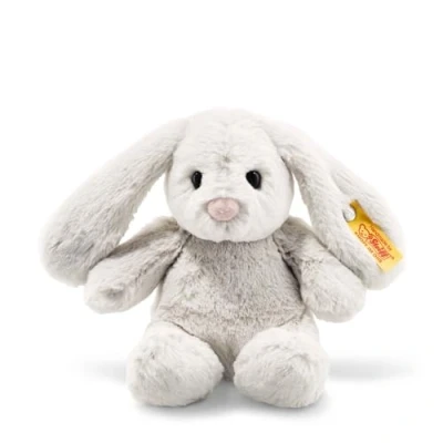 Image of Steiff Soft Cuddly Friends Hoppie Rabbit, Light Grey, 18, 80463, Rainy Day
