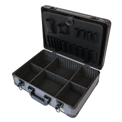 Image of HMF 14601 02 Aluminium Tool Case, Box empty, individual compartments, 46 x 15 33 cm