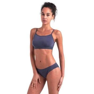 Image of Icebreaker Women&#039;s Merino Core Bra Non Wired Bralette Graphite, S