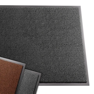 Image of VOUNOT Heavy Duty Barrier Mats, Door Mat Washable, Non Slip Rubber Mat, Floor Mats Kitchen Rugs, Grey Black, 90x120cm