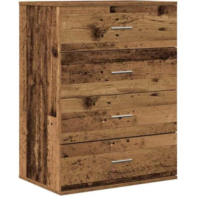 Image of vidaXL Sideboard with Drawer Storage Old wood Engineered