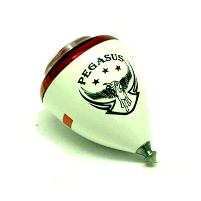 Image of Trompos Space Pegasus Spinning Top Fixed Tip Model 3 Colours Available (Red Lid)