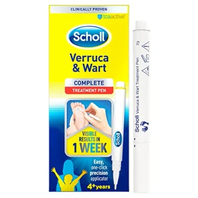 Image of Scholl Verruca &amp; Wart Removal Pen TCA Active, Clinically Proven and Remover, Complete Treatment, Easy Targeted Application, 1 Pack
