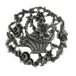 Image of Charnwood Perforated Pewter Lid Flower Basket Design for Woodturning