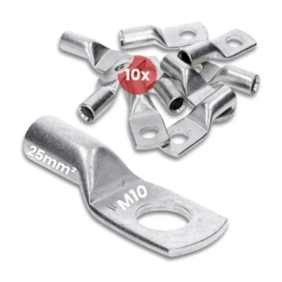 Image of Kalitec HR25 10 Standard Pipe Cable Lugs 25 mm² M10 I without Viewing Hole Made in Germany Pack of