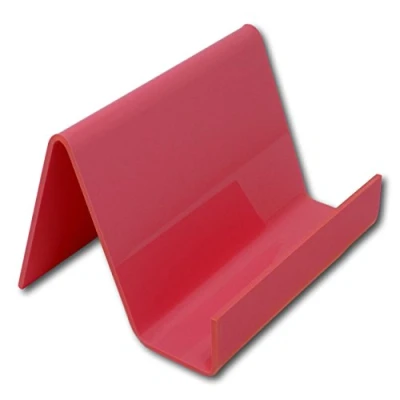 Image of EPOSGEAR Small Wide Plastic Acrylic Perspex Book Plate Retail Display Stand Holder Perfect for Schools, Nurseries, Libraries etc (Raspberry Sherbet)