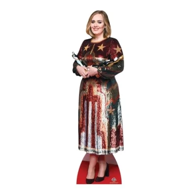 Image of Adele Lifesize Cardboardcut Out with Free Mini Cut of Cardboard