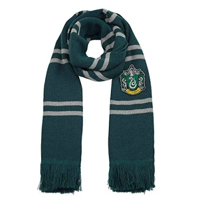 Image of Cinereplicas Harry Potter Scarf Ultra soft Deluxe Edition Officially licensed Slytherin 250cm Green &amp; Grey