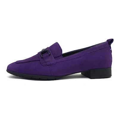 Image of Tamaris Comfort Women&#039;s 8 84205 41 Komfortable Mehrweite Bequemschuh Damenschuh mit Kette Alltagsschuhe Business Loafer, Purple Nubuk, 3 UK