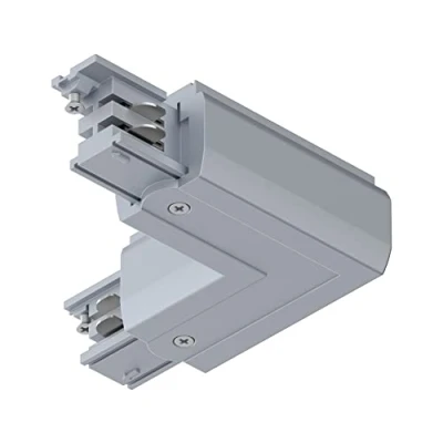 Image of Paulmann 91371 ProRail3 Connector L Piece Inner 101 x mm Max. 3,680 W Silver Systems, Ceiling Rail, Metal, Plastic