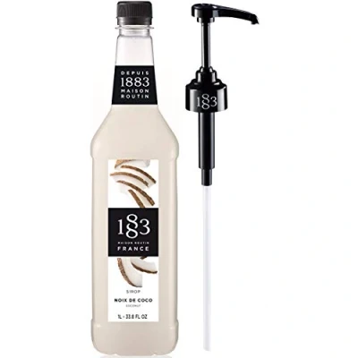 Image of Routin 1883 Premium Coconut Syrup (Plastic Bottle) 1L + Pump