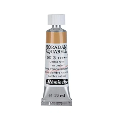 Image of Schmincke HORADAM® AQUARELL finest artists&#039; watercolour paints, 667 Raw umber, 14 006, 15 ml tube